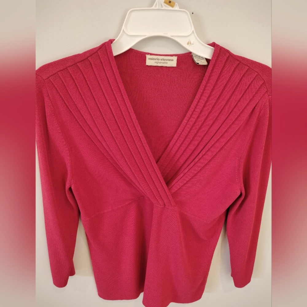 Vintage Women's Coral Top Valerie Stevens Separates Size Small
